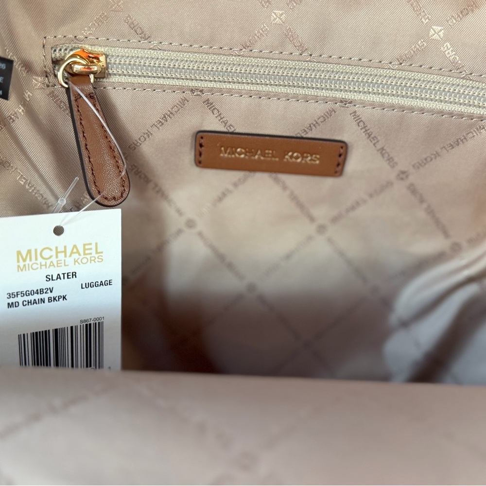 Michael Kors Slater Medium Backpack Brown - Picture 10 of 15